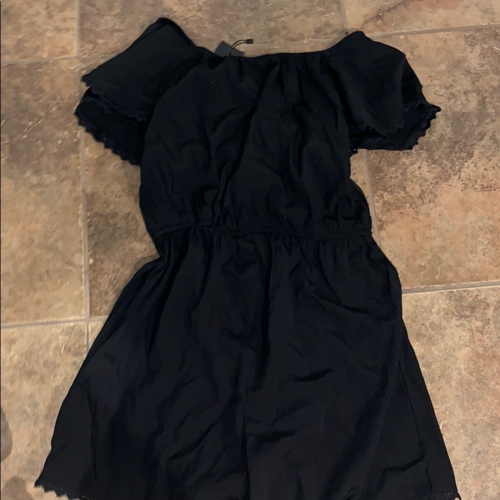 Black off the shoulder romper